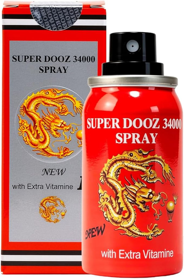 Super DOOZ 34000 Delay Spray for Men | Last Longer in Bed | 150 Sprays | Desensitizing for Premature Ejaculation PE | 45ml | Helps Prolong and Control Climax