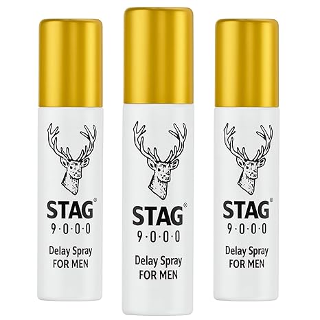 Stag 9000 Desensitizing Delay Spray for Men – Helps Support Longer-Lasting Performance – Fast Absorbing Formula – Travel Size (0.67 Fl Oz (Pack of 3))