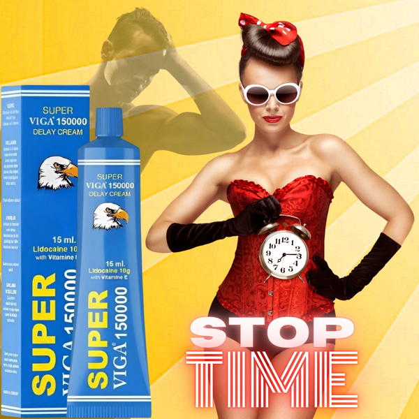 Viga 150000 for Men Long-Lasting Delay Cream 100% Natural 15ml